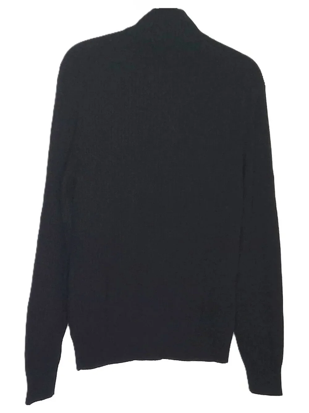 Calvin Klein Men's Black Knit Sweater Pullover 1/4 Zip Heavy Cotton Ribbed Sz M